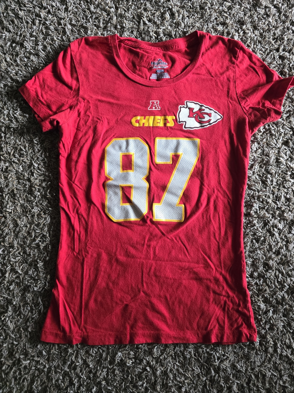 Majestic Red Kansas City Chiefs 87 Short Sleeve Tee